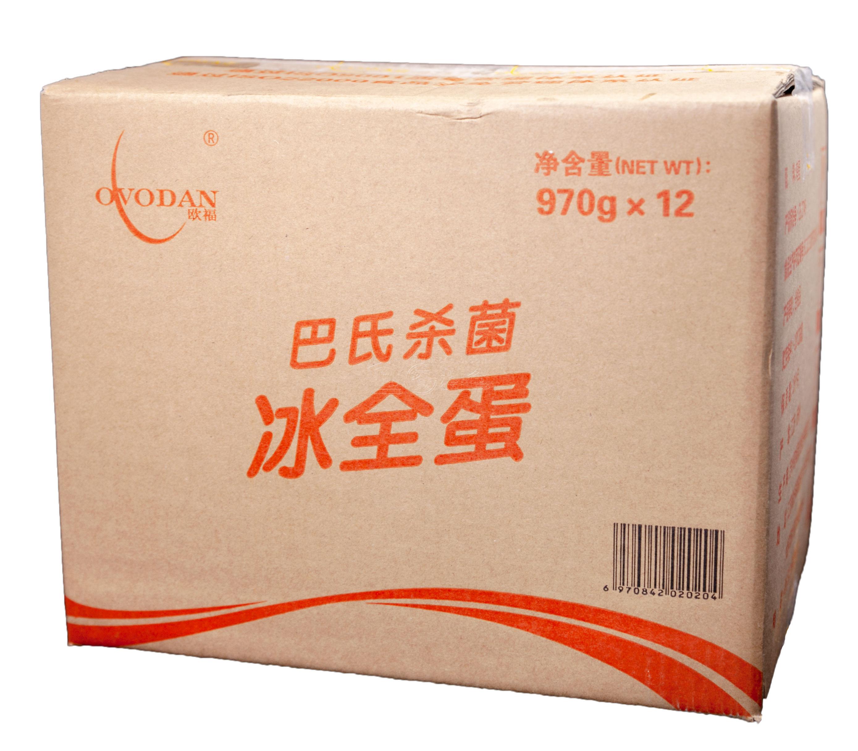 欧福 巴氏杀菌冰全蛋（盒装12*970g/箱）